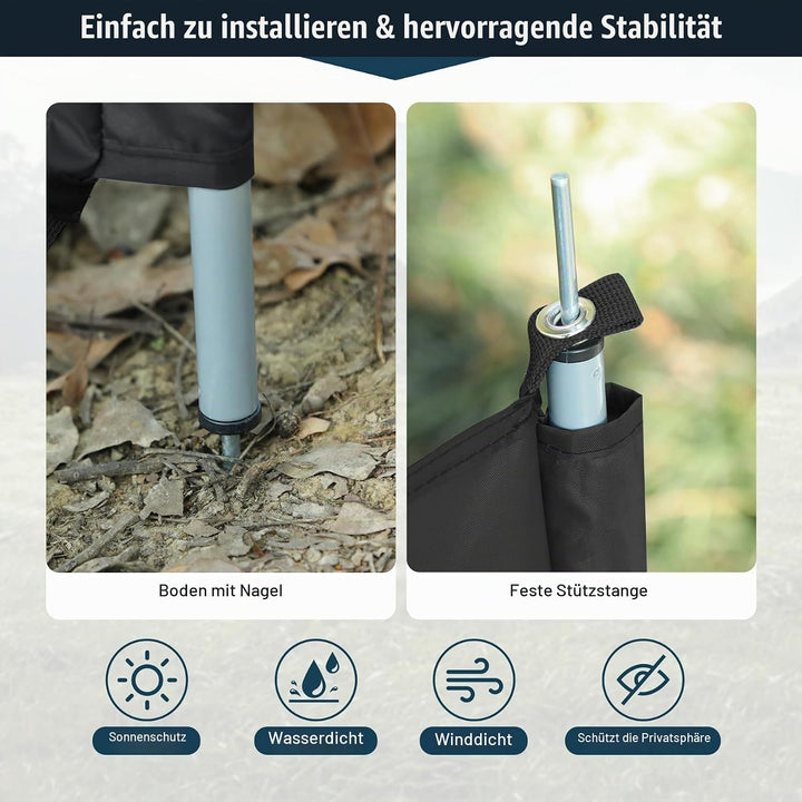 REDCAMP Windschutz für Camping, Heavy Duty Camping Sichtschutz Outdoor Caravan Privacy Shield mit To
