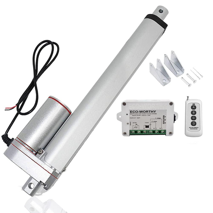 DCHOUSE 1000N 200mm Hub max Linearantrieb, DC 12V-Motor Lineartechnik-Aktuatoren Motor Drahtlose Fer