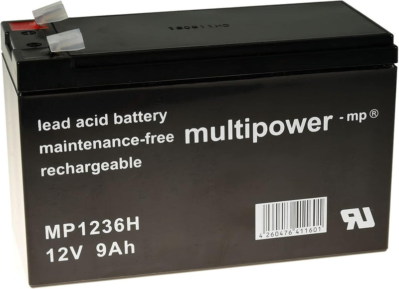 akku-net Bleiakku MP1236H für USV APC Back-UPS ES 700 9Ah 12V (ersetzt auch 7,2Ah/7Ah), 12, Lead-Aci