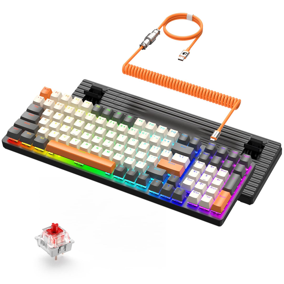 ZIYOU LANG K3 PRO Mechanische Gaming-Tastatur, RGB, schwarz beleuchtete, kabelgebundene Tastatur, ro