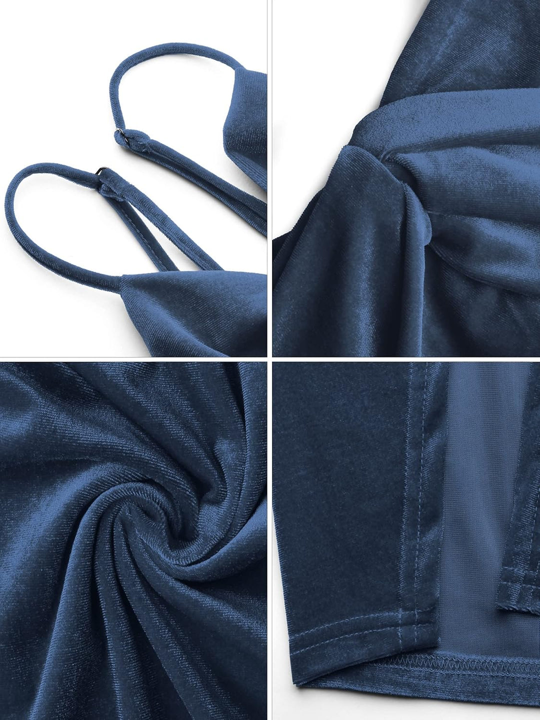 Missufe Damen Midikleid Cocktailkleid Wickelkleid Sommerkleid Partykleid Festliche Elegant Bodycon H