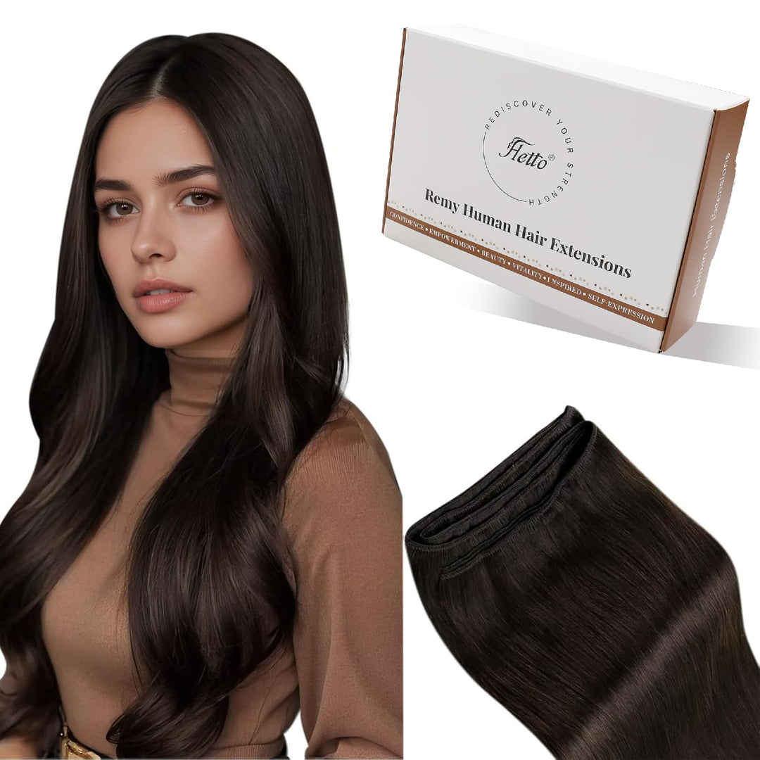 Hetto Braun Echthaar Tressen Extensions Remy Tressen Echthaar Extensions Naturlich Tressen Echthaar