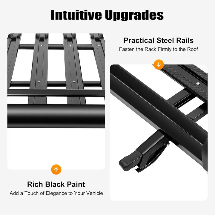 Dachkorb Auto Dachgepäckträger aus Aluminium Gross Dach Dachträger Schwarz Universal Gepäckträger Ge