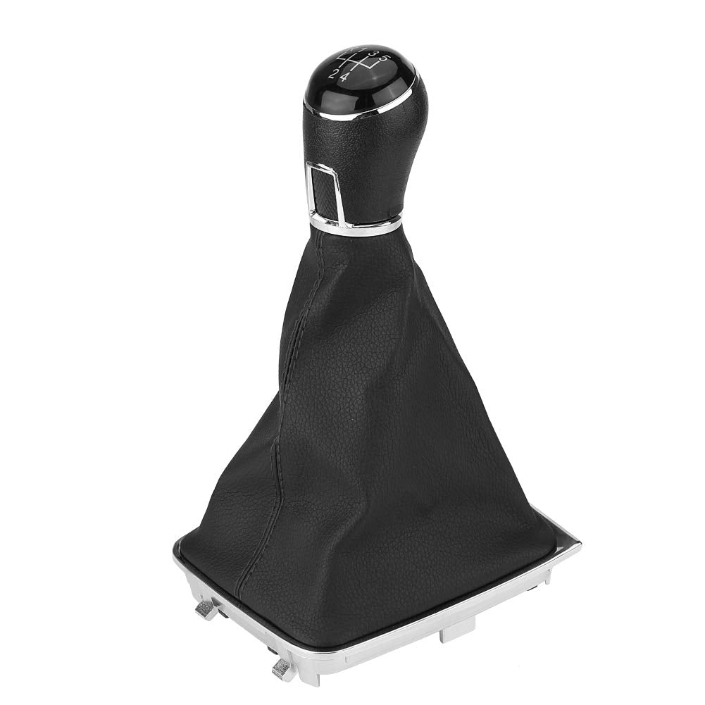 Schaltknauf, Yosoo 5-Gang Auto Schaltknauf + Gamasche Kofferraumabdeckung Ersatz für 7 MK7 2013-2018