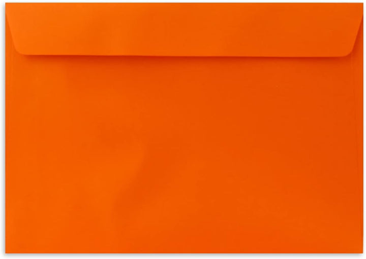 250x Briefumschläge DIN C5 Orange - 16,2 x 22,9 cm - Haftklebung - Edle Kuverts für grosse Einladung