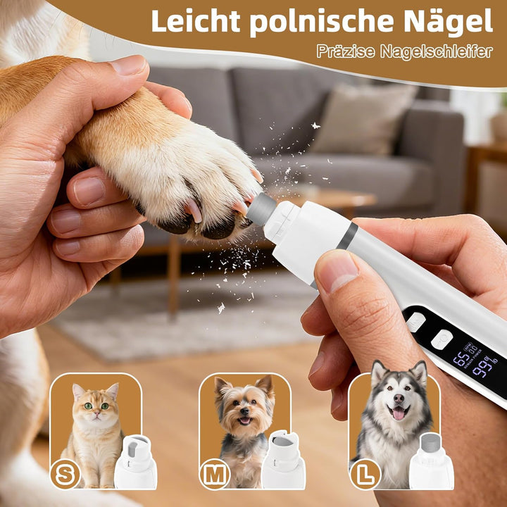 ETACCU 4in1 Leise Schermaschine Hund Katze mit LED-Anzeige, Hundeschermaschine Pfotentrimmer für Kat