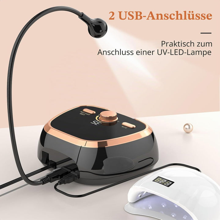 Nagelfräser Elektrische für Gelnägel 35000 u/min, Nagelfeile Maniküre Pediküre Set Professionelle Na