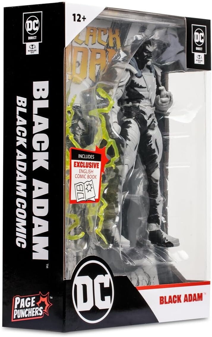 McFarlane Direct Page Punchers Actionfigur & Comic Black Adam (Line Art Variant) 18 cm 15894
