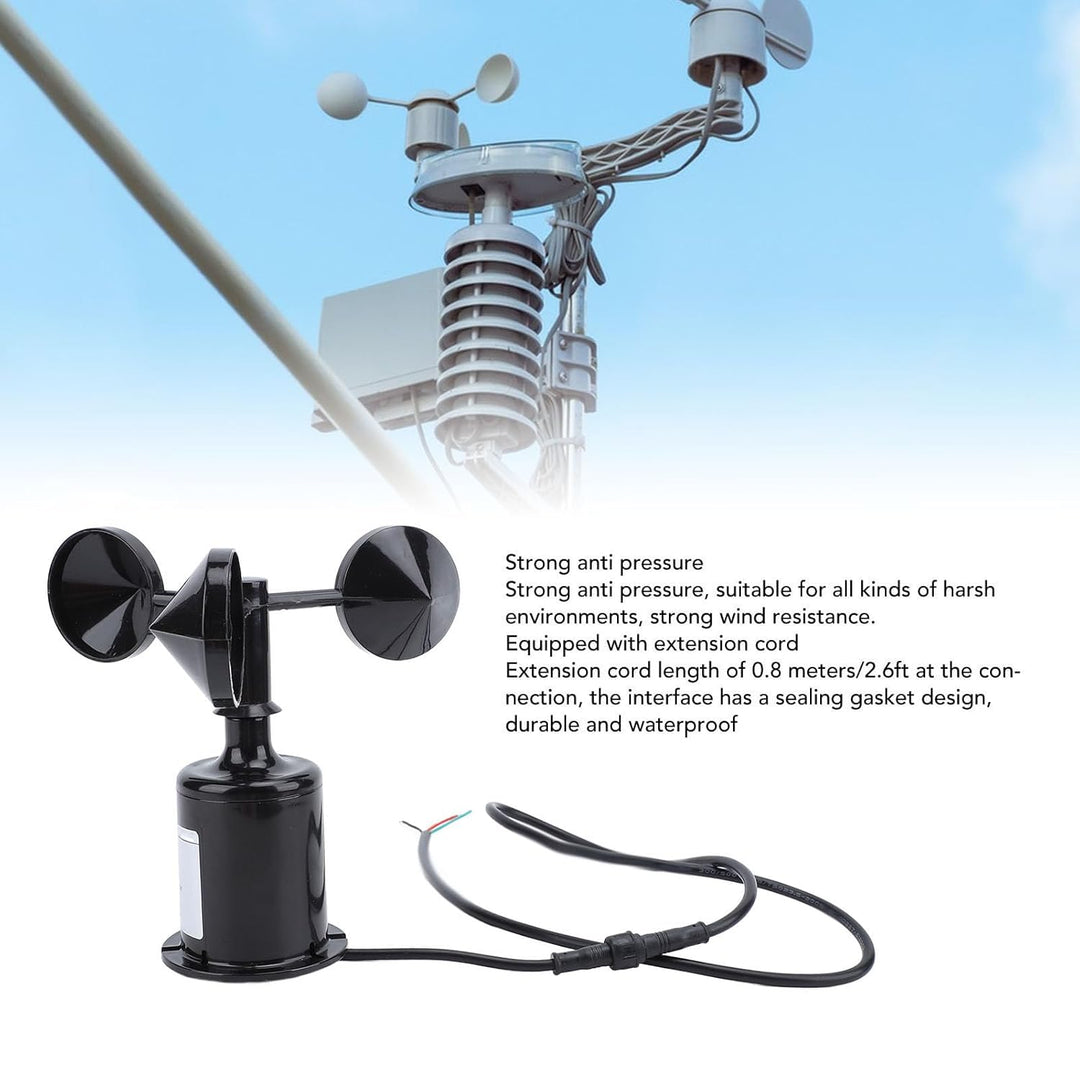 Windsensor Trans, Windgeschwindigkeitssensor, DC 5V Windgeschwindigkeitsüberwachungssensor mit 0,8 m