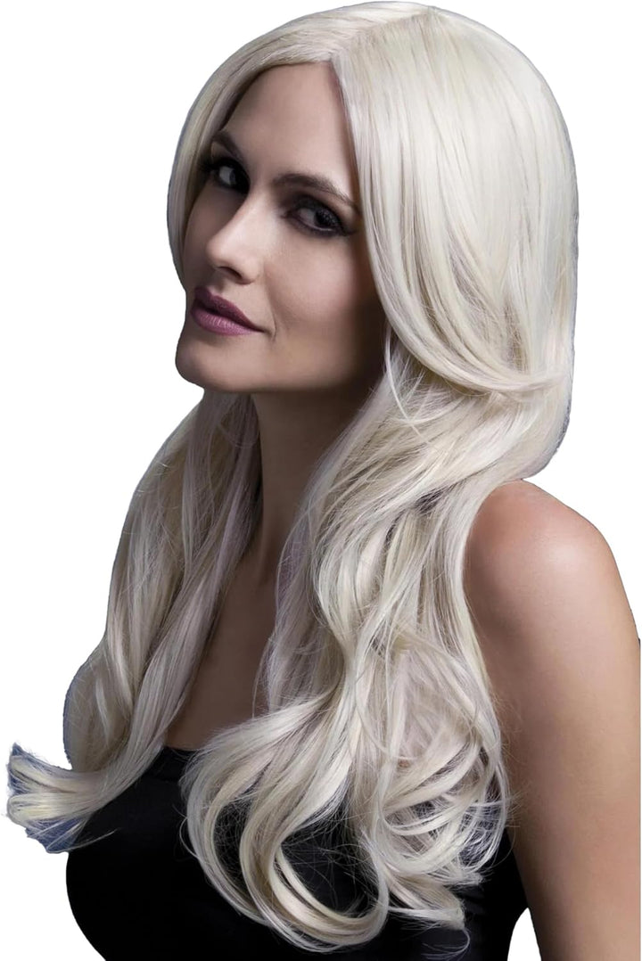 Fever Khloe Wig, Pastel Ombre, Long Wave with Centre Parting, 26inch/66cm Rainbow, Rainbow