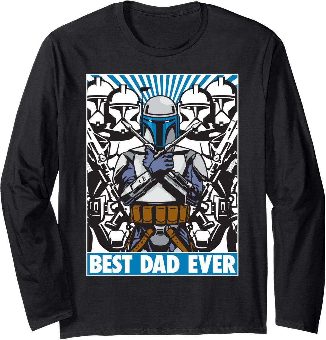 Star Wars Vatertag Jango Fett Best Dad Ever Langarmshirt