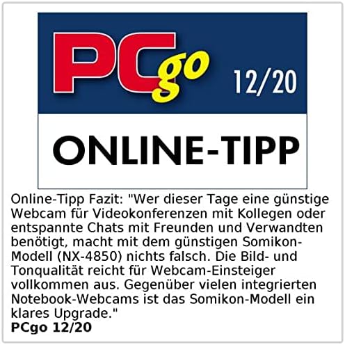 Somikon Webcamera: Full-HD-USB-Webcam mit Mikrofon, für PC und Mac, 1080p, 30 fps (Kamera PC, Webcam