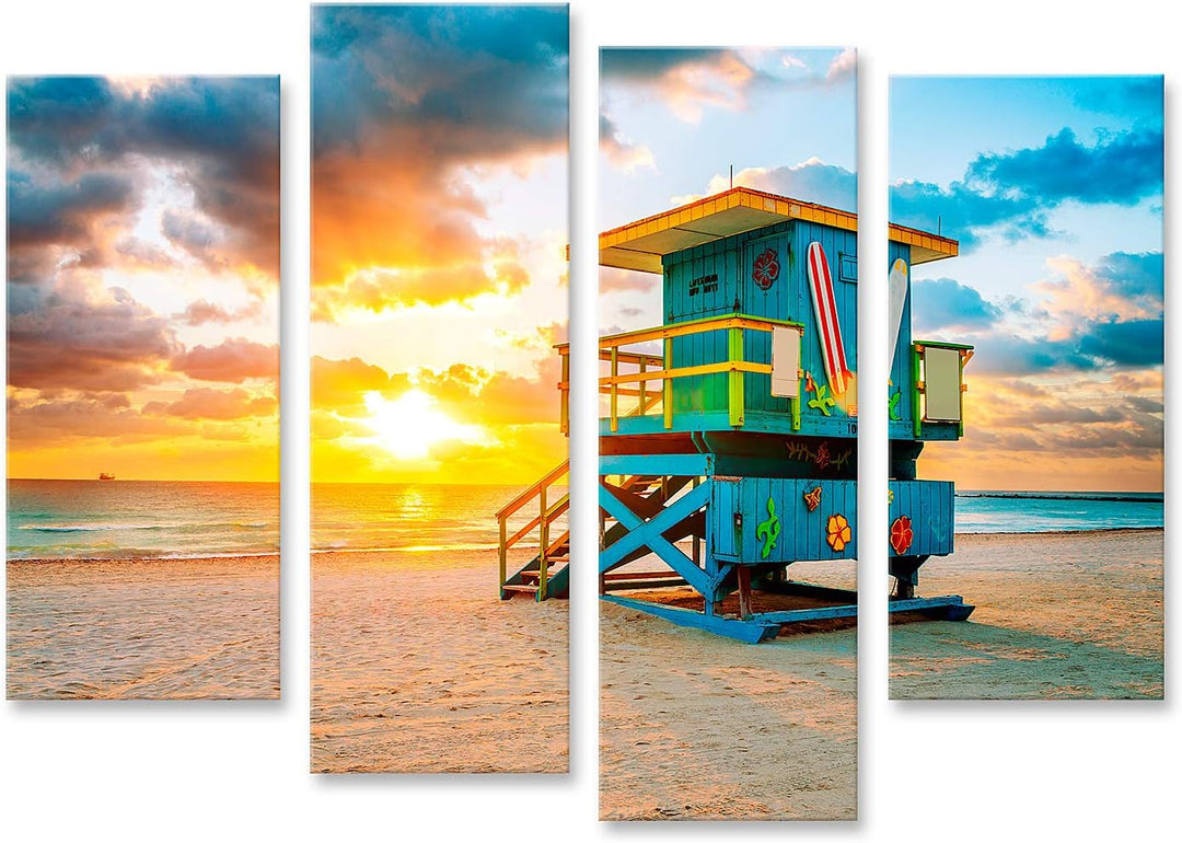 islandburner Bild auf Leinwand Miami South Beach Sunrise Florida Usa Bilder Wandbilder Poster Leinwa