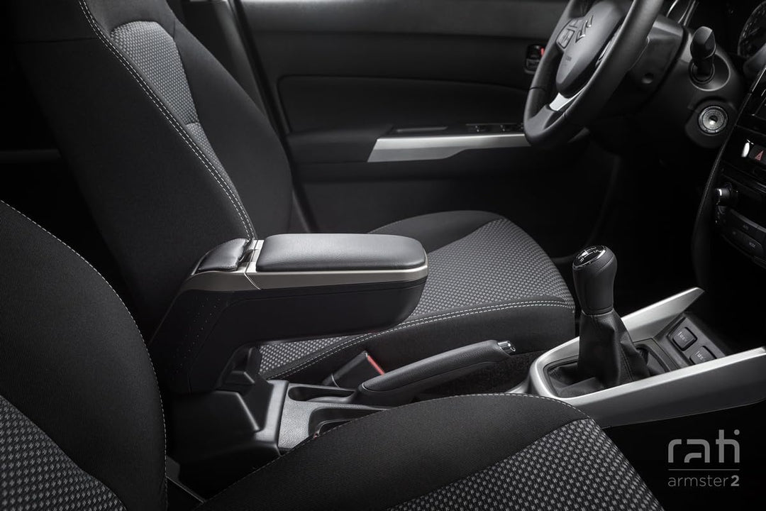 ARMSTER 2 Apoyabrazos Específico Negro/Gris para Opel Zafira (07-14), Con compartimento de Almacenaj