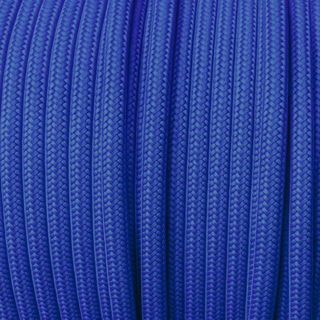 smartect Textilkabel 3-Adrig (3 x 0.75 mm²) Dunkelblau, 5 Meter | Vintage Lampenkabel Stoff, Stromka