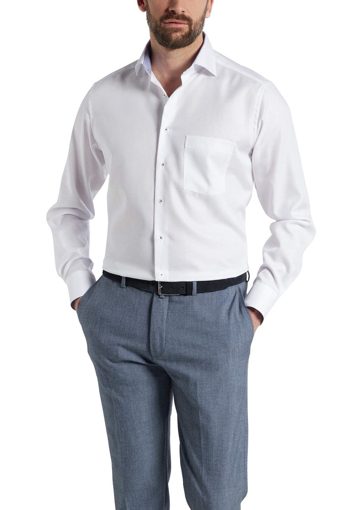 eterna Langarm Hemd Modern Fit Struktur strukturiert