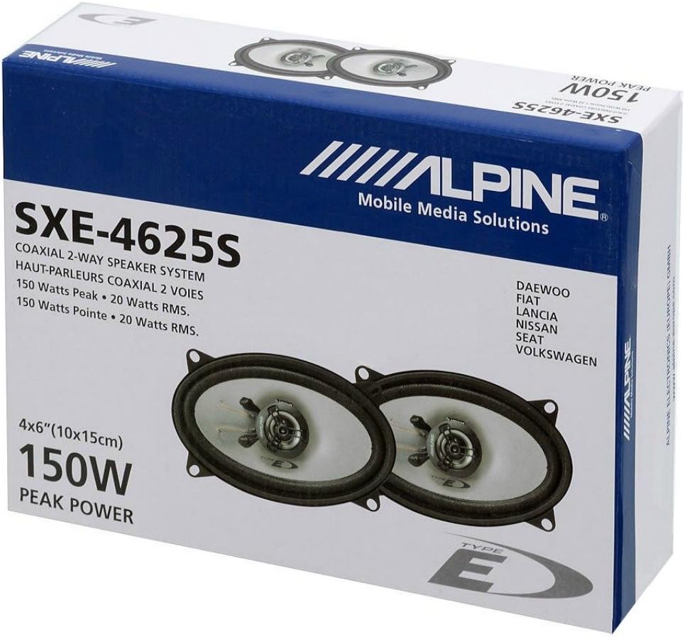PAAR VON LAUTSPRECHERN OVALE DIFFUSERS ALPINE SXE-4625S SXE 4625S 4" X 6 10 X 15 CM 100 X 150 MM 4X6