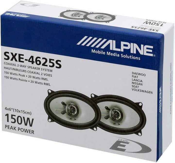 PAAR VON LAUTSPRECHERN OVALE DIFFUSERS ALPINE SXE-4625S SXE 4625S 4" X 6 10 X 15 CM 100 X 150 MM 4X6