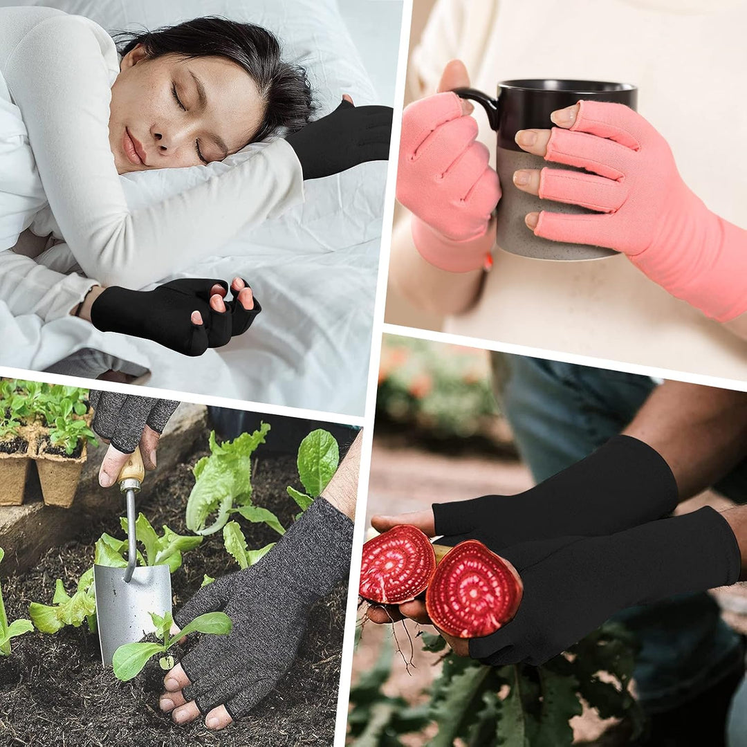Zexhoor 2 Paar Arthritis Kompressionshandschuhe für Damen und Herren, Karpaltunnelschmerzlinderung,