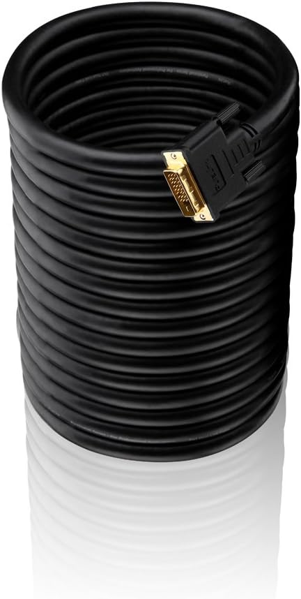 PureInstall PI4200-150 Dual Link DVI-Kabel (DVI-D Stecker (24+1) auf DVI-D Stecker (24+1)), 15m, sch