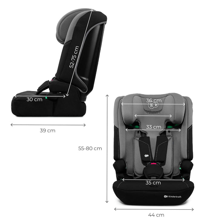 Kinderkraft I-COMFY, Autositz, Für Kinder, Reguliert (76-150cm), Verstellbare Rückenlehne, 5-Punkt-S