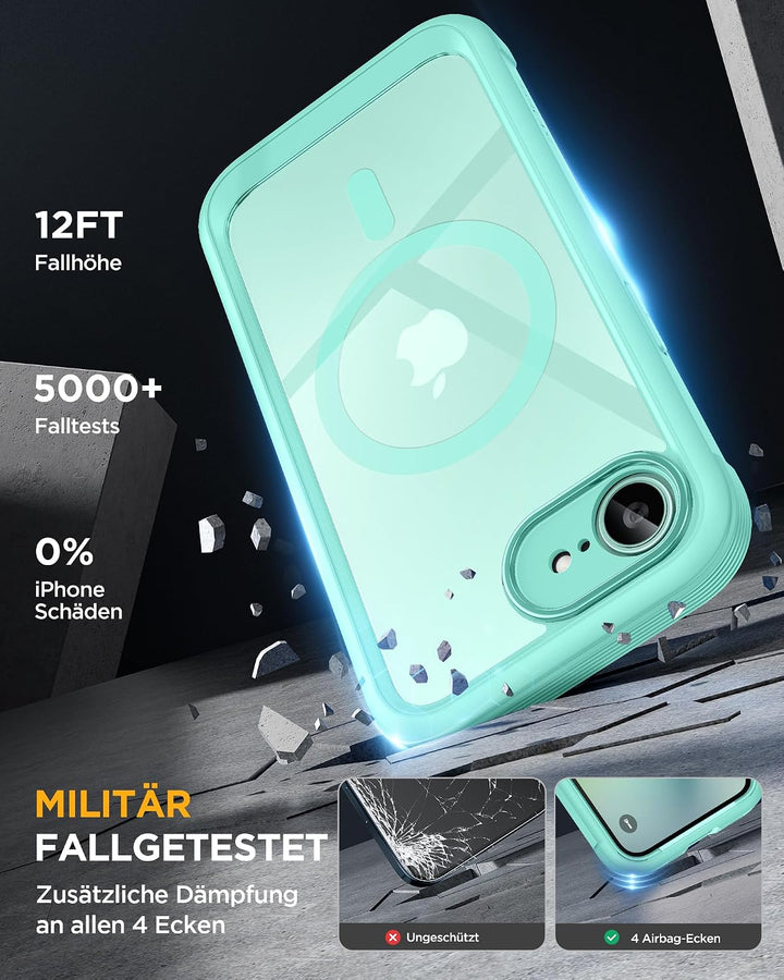 Miracase für iPhone 17e Hülle &amp; iPhone 16e Hülle für MagSafe,[360° Ganzkörper-Stossfest],integrierte