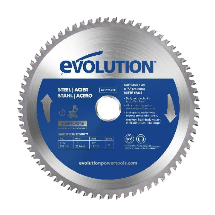 Evolution M210TCT-50MS - 210 mm Sägeblatt zum Schneiden von Baustahl - Metall-Sägeblatt mit 50 Zähne