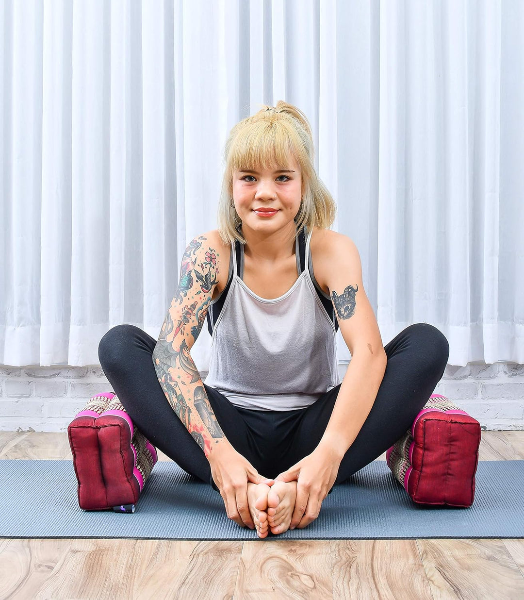 Leewadee Meditationskissen Yogakissen Yoga Block Yoga Zubehör Yoga Klotz Yoga Kissen Ökologisches Na