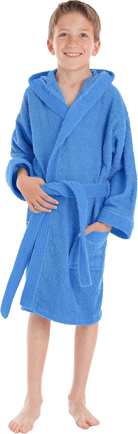 LEBENGOOD Kinder Bademantel für Jungen, Mädchen & Teenager, 100%, Baumwolle, Frottee, kinder, 400gr,