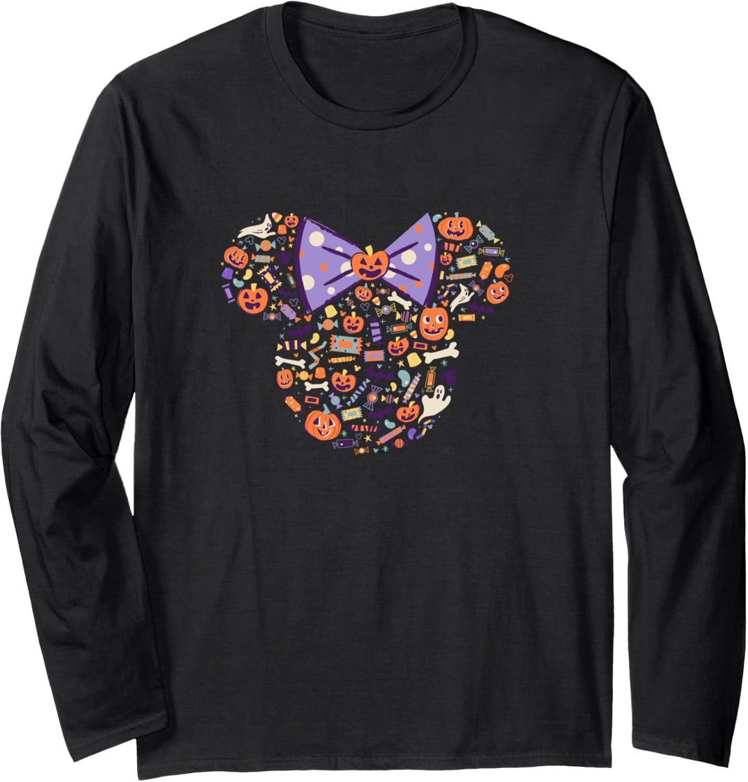 Disney Minnie Mouse Icon Candy and Pumpkins Halloween Langarmshirt