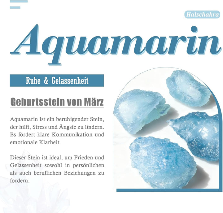 Nupuyai Aquamarin Kristall Baum mit Achatscheiben Basis, Edelstein Baum Lebensbaum Geldbaum Glücksba