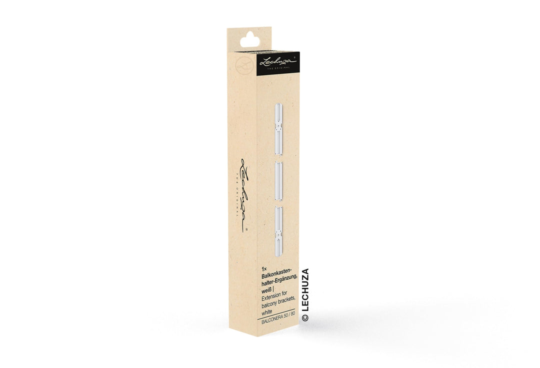 LECHUZA Balkonkastenhalter - Ergänzung weiss 19034 30x6x5 cm Weis, 30x6x5 cm Weis