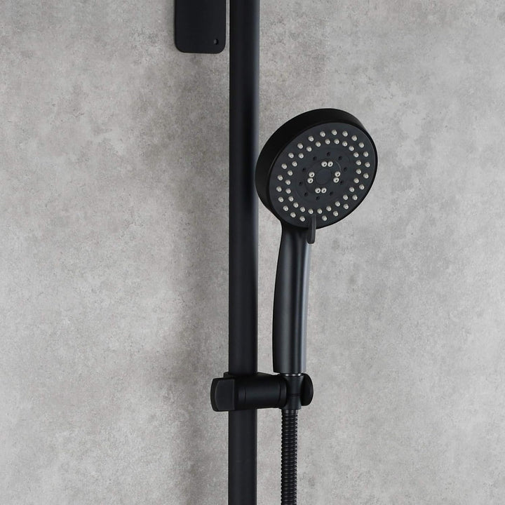 Tecmolog Duschkopfhalterung 25mm Edelstahl Brausehalterung Verstellbar für Duschstange Schwarz, ST35