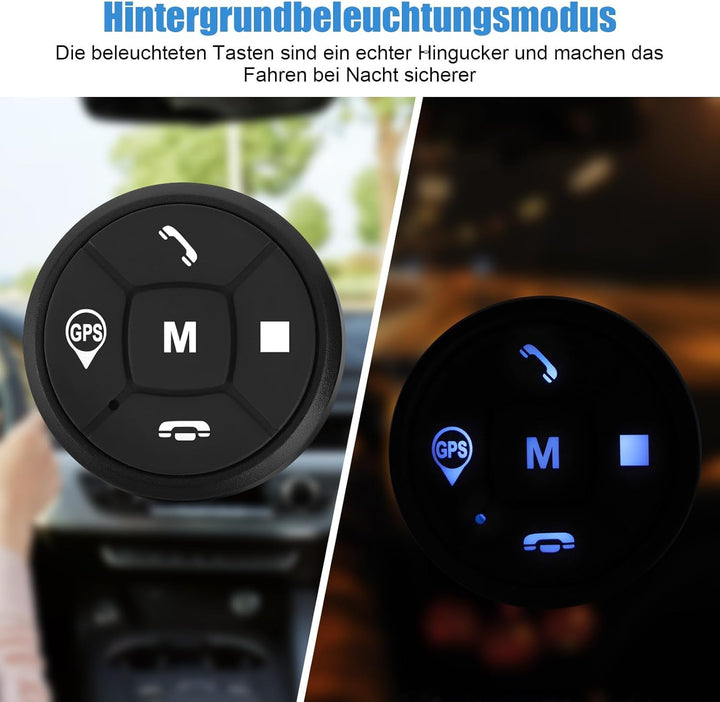 Auto Lenkrad Fernbedienung, Lenkrad Steuertasten GPS DVD Drahtlose Steuerung Lenkrad Steuertaste Lau