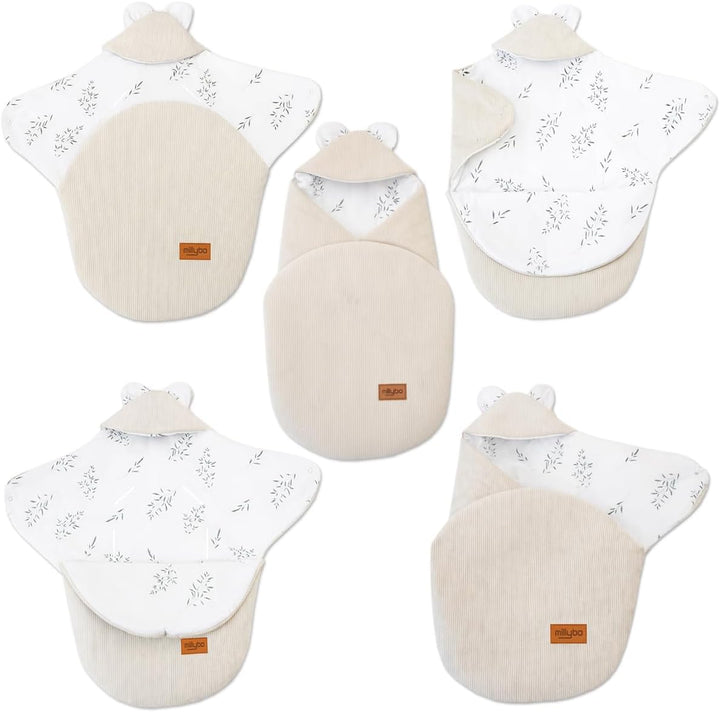 Baby Fusssack Einschlagdecke für Babyschale und Kinderwagen (Beige)