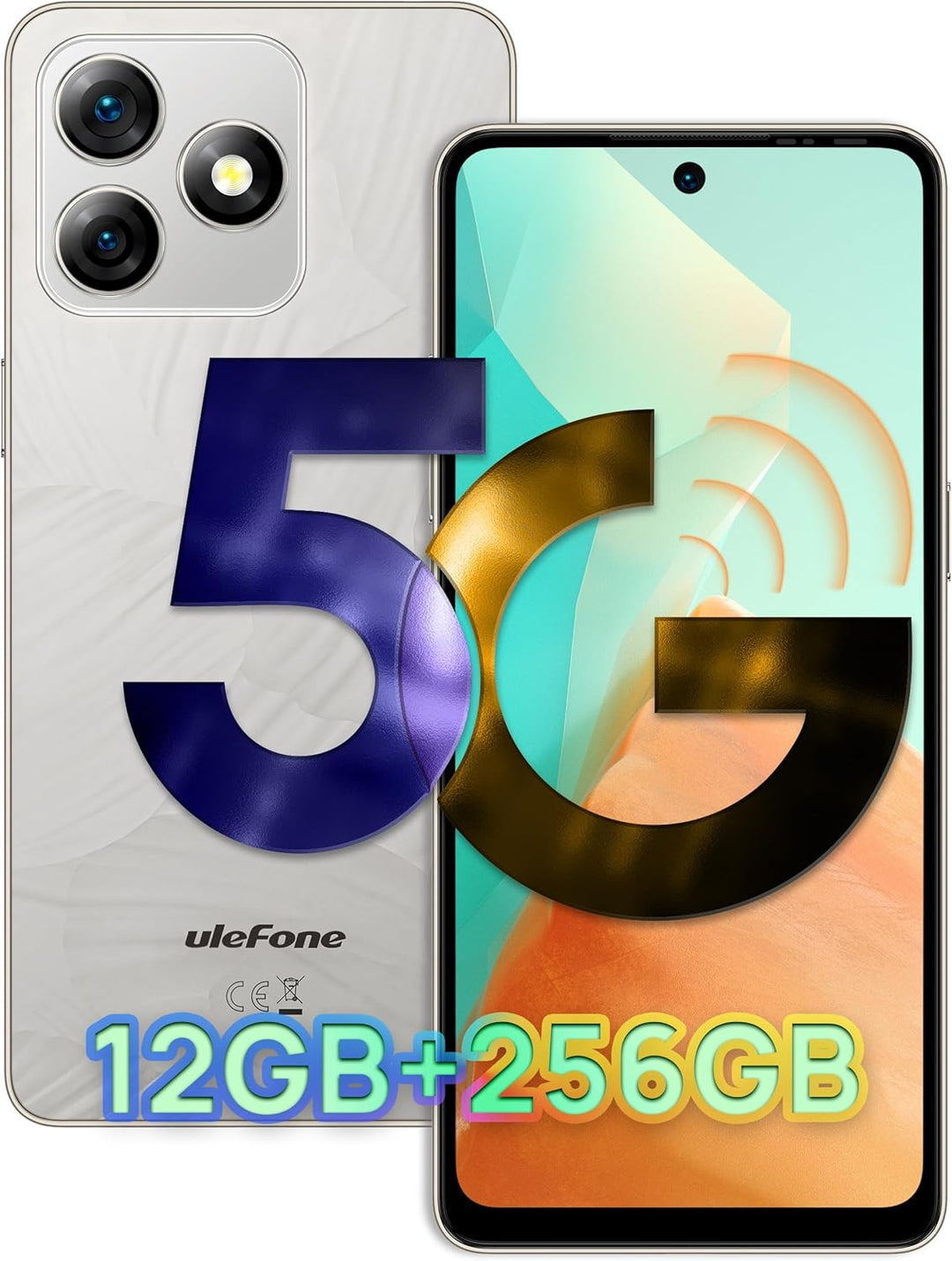Ulefone Note 18 Ultra 5G Smartphone Ohne Vertrag, 12GB+256GB/SD-2TB, 50MP+50MP+32MP Kamera 6,78" FHD