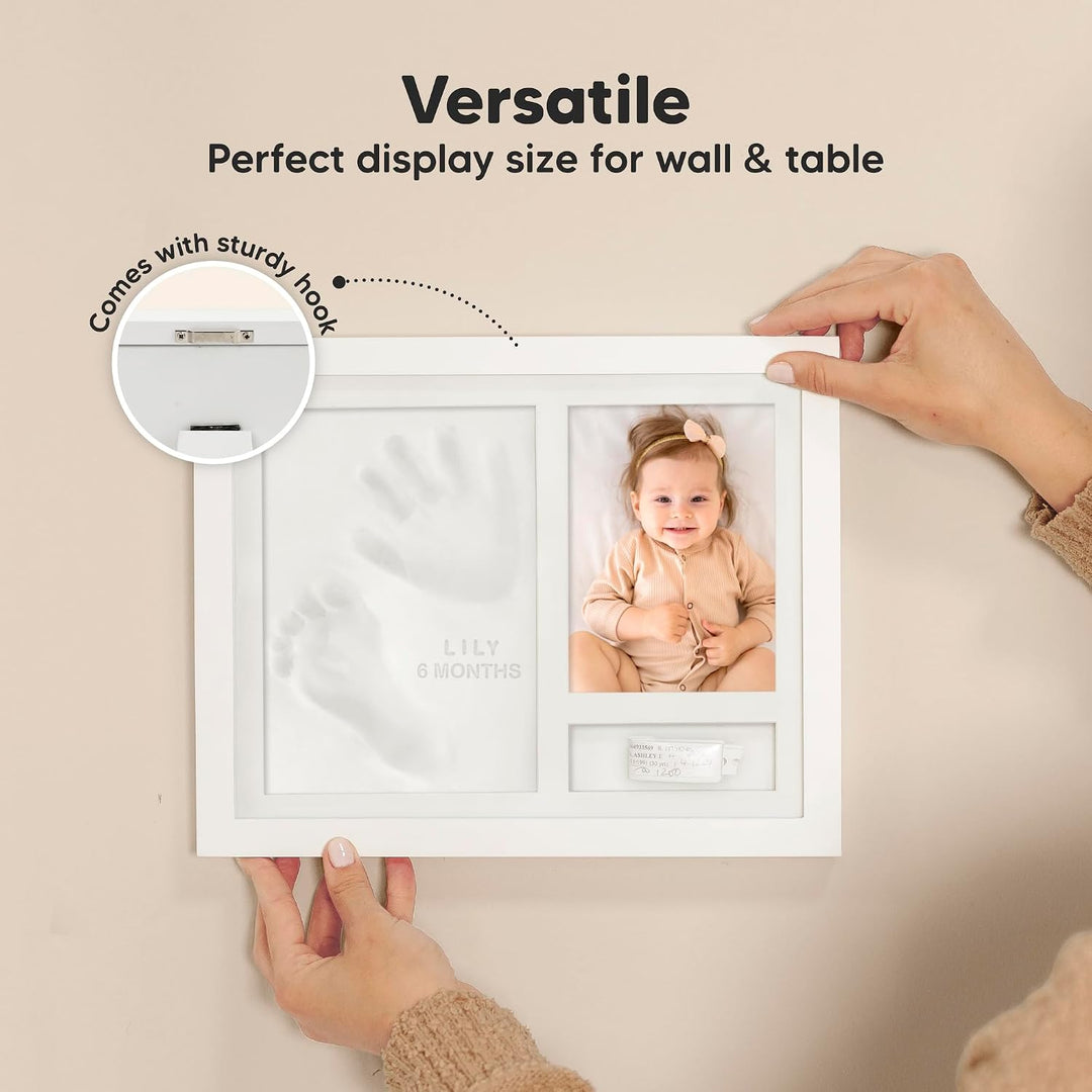 KeaBabies Baby Handabdruck und Fussabdruck Set - Gipsabdruck Hand und Fuss für Neugeborene, Bilderra