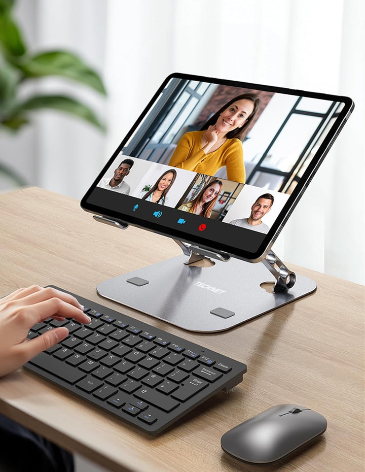 TECKNET Laptop Ständer Höhenverstellbar und Drehbar, Ergonomische Laptop Halterung Schreibtisch, Not