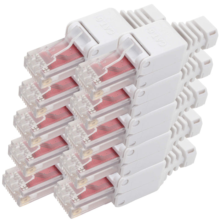 1aTTack.de Cat.6 werkzeugloser Stecker Feldkonfektionierbar für Flexible und starre Innenleiter AWG