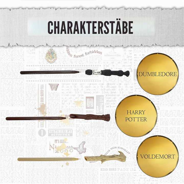 Harry Potter Zauberstab-Stift 3er Set, Schreibwaren zum Schreiben, Geschenke und Merchandise