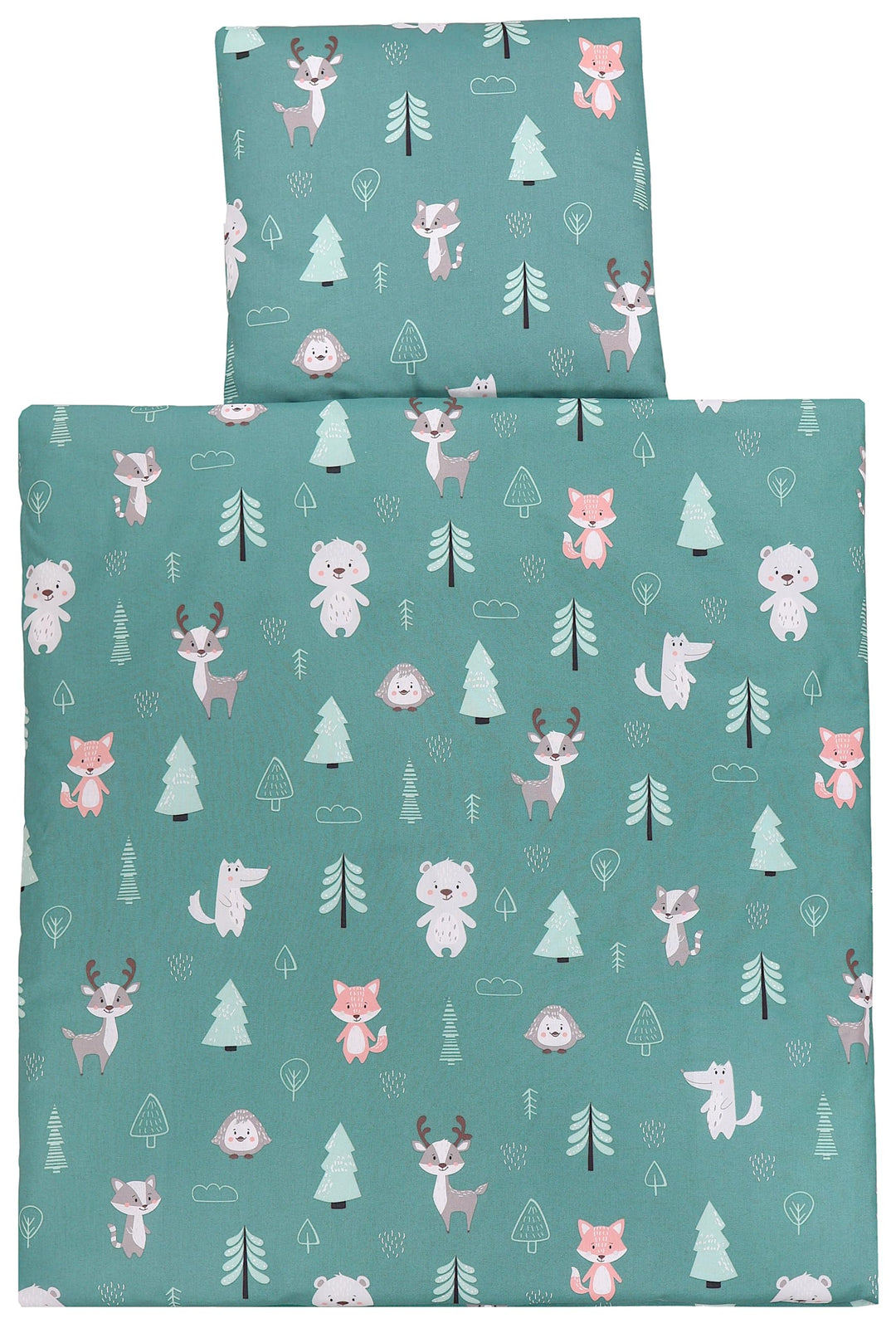 TupTam Unisex Baby Wiegenset 4-teilig Bettwäsche-Set: Bettdecke und Kopfkissen mit Bezug, Farbe: Wal