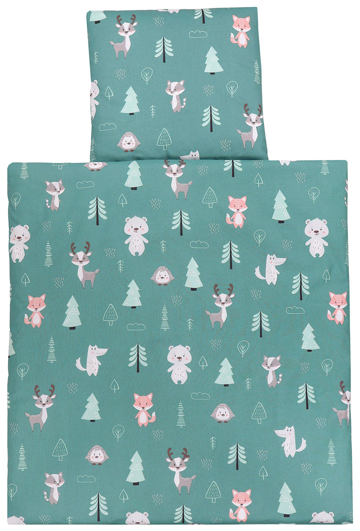 TupTam Unisex Baby Wiegenset 4-teilig Bettwäsche-Set: Bettdecke und Kopfkissen mit Bezug, Farbe: Wal