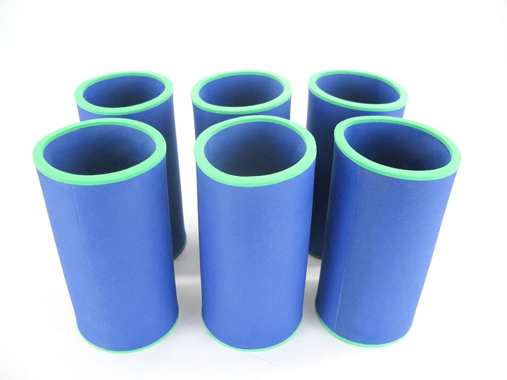 6er Set Blaue Getränkekühler 0,5l Flasche - Bierkühler - Neoprenkühler - passgenau ~Flaschenkühler~