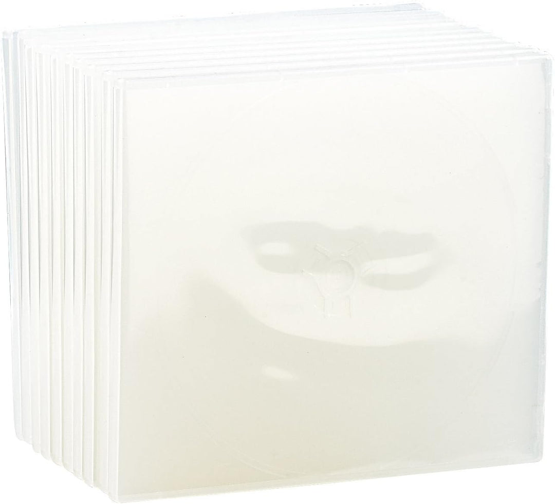PEARL DVD Hüllen: Doppel CD Slim Soft Boxen im 50er-Set, 7 mm, transparent (Leere CD-Hüllen, Softbox