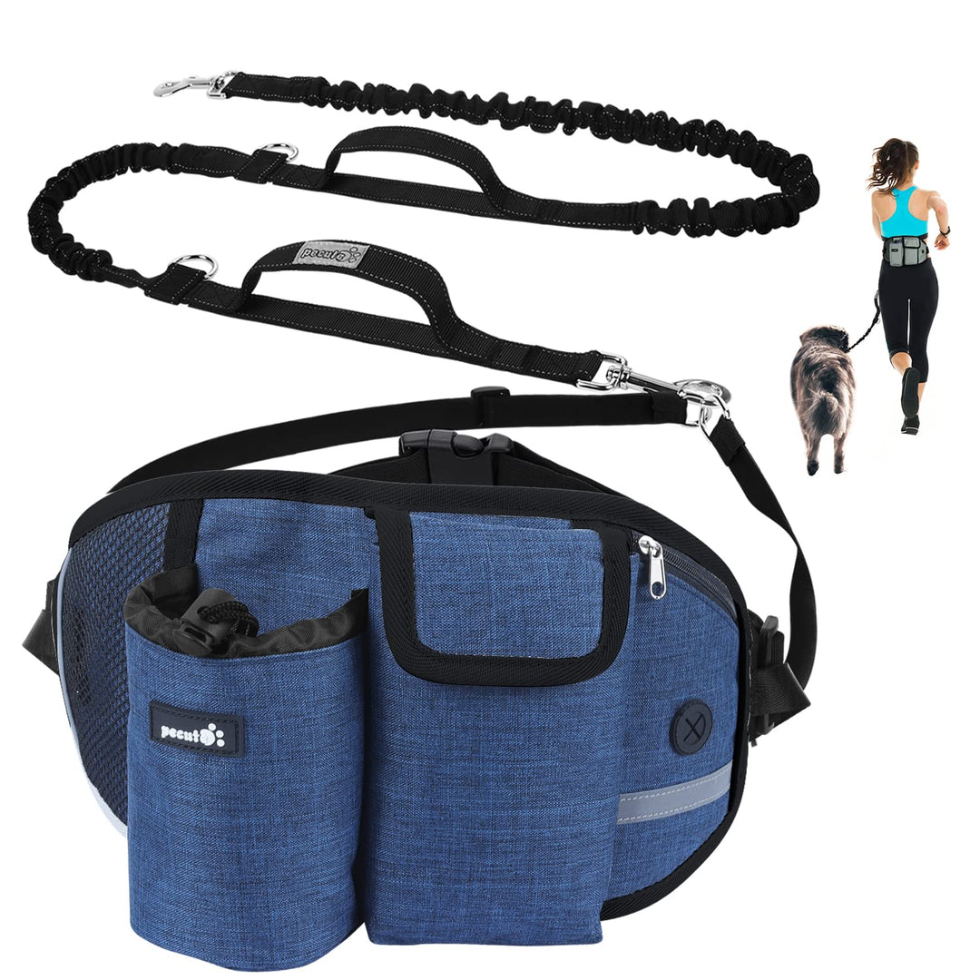 Pecute Joggingleine Hunde mit Bauchgurt, Laufgürtel Hundleine für Grosse und Mittelgrosse Hunde, Lei