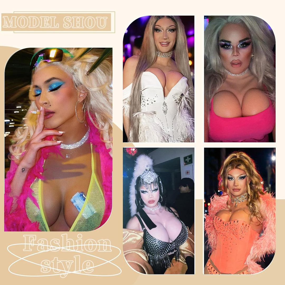 ALZRGORA Silikon Brüste Silikon Brustplatte Fake Brüste Künstliche C-G Cup für DragQueen Crossdresse