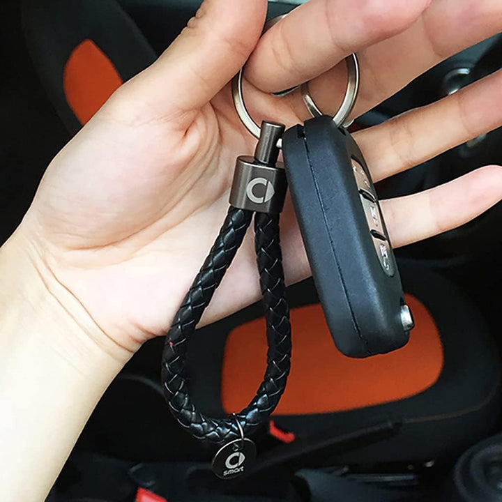 SHIFENG Autoschlüsselanhänger für MB Smart Fortwo Forfour 450 451 453 (schwarz)
