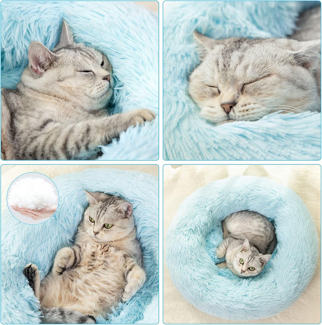 Nisrada Katzenbetten für Indoor-Katzen, 60cm Hundebett für kleine Melium grosse Hunde, waschbares, r