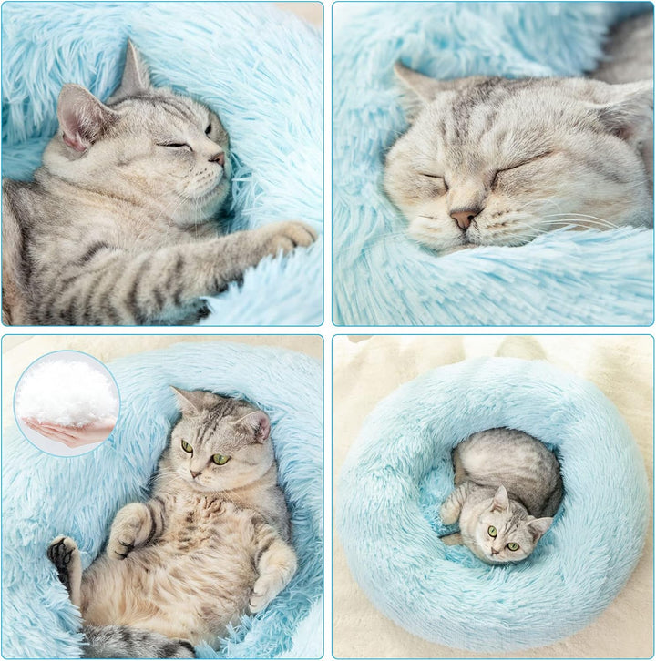 Nisrada Katzenbetten für Indoor-Katzen, 60cm Hundebett für kleine Melium grosse Hunde, waschbares, r