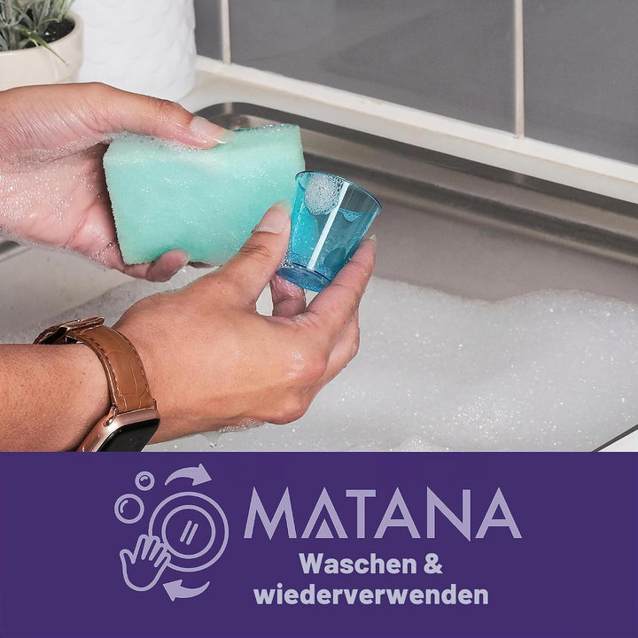 MATANA 300 Bunte Schnapsgläser aus Plastik, 3cl - Pinnchen Kunststoff, Neon Shotgläser, Shot Becher,